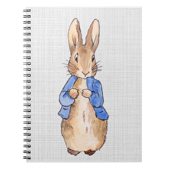 Caderno Espiral Peter com uma Cinza de fundo Linen (Frente)