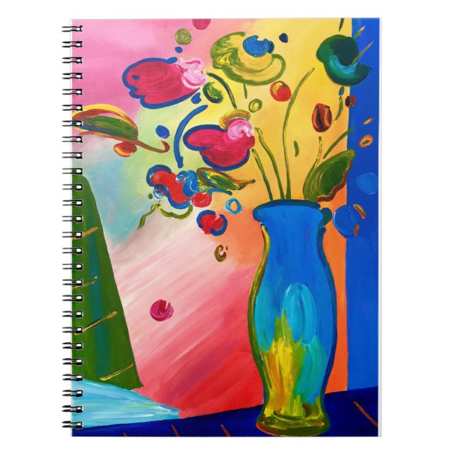 Caderno Espiral Peter Max inspirou o notebook Flores (Frente)