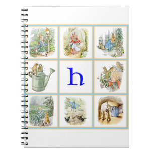 Caderno Espiral PETER RABBIT personalizado com a letra H