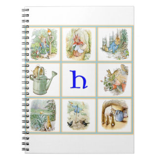 Caderno Espiral PETER RABBIT personalizado com a letra H