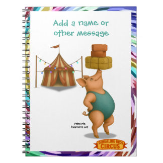 Caderno Espiral Petra pig balancing act