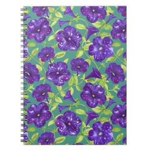 Caderno Espiral Petunia Night Sky no Travesseiro decorativo de fun