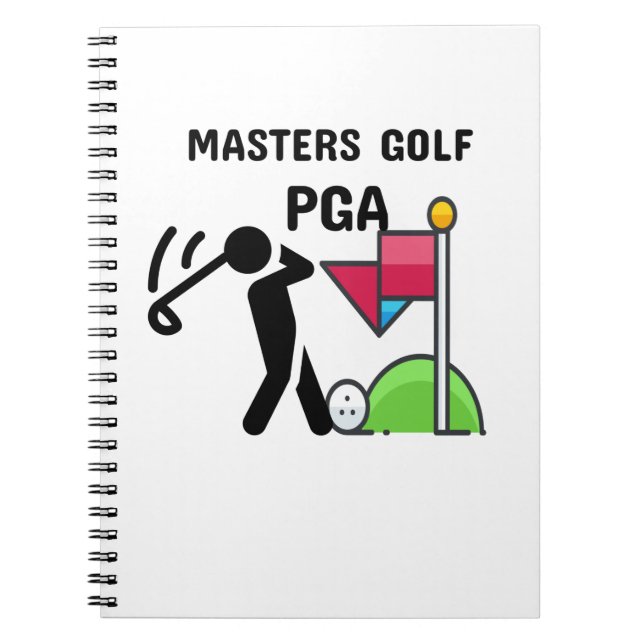 Caderno Espiral Pga de golfe mestrado (Frente)