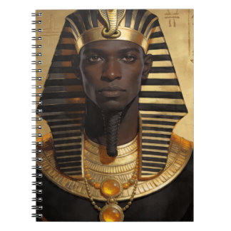 Caderno Espiral Pharaoh Energy — Ancient African King Modern Art