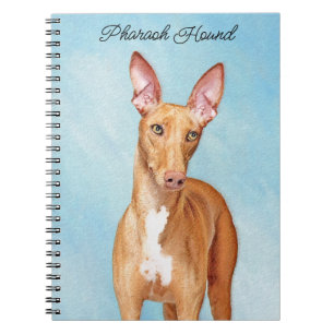 Caderno Espiral Pharaoh Hound Painting - Arte Cachorra Original