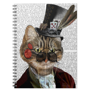 Caderno Espiral Phileas Feline Steampunk Cat & Top Hat 2