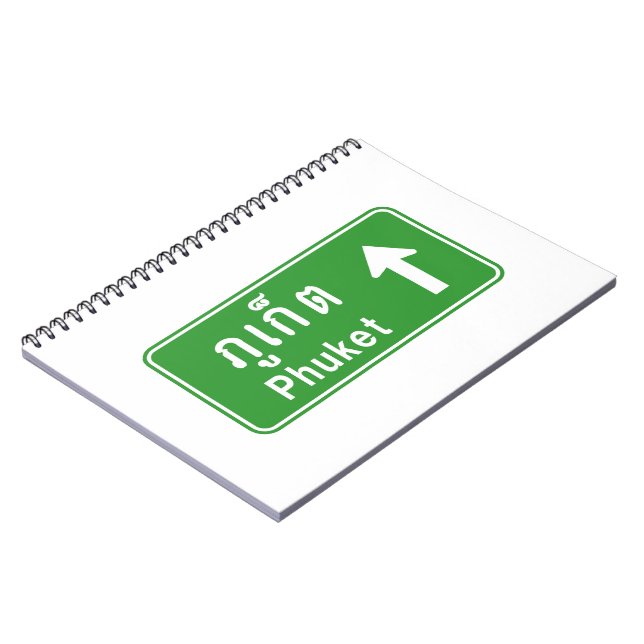 Caderno Espiral Phuket Ahead ⚠ Sinal De Tráfego Rodoviário Tailand (Left Side)