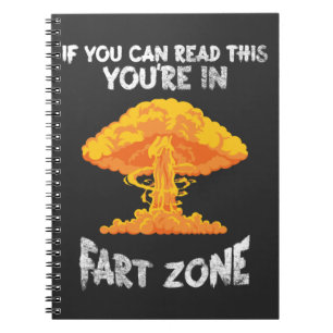 Caderno Espiral Piada de Farmácia de Humor de Explosão em Fart Z