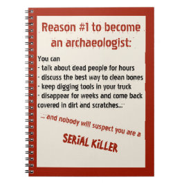 Caderno Espiral Piada engraçada do assassino em série do
