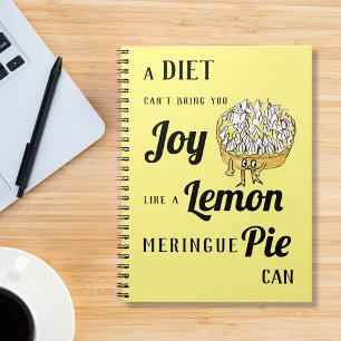 Caderno Espiral Piada Engraçado Lemon Meringue Pie Diet