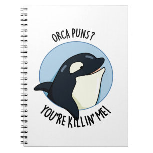 Caderno Espiral Piadinhas de Orca Estão Me Matando Piada de Baleia
