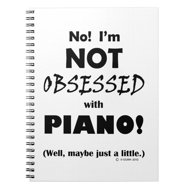 Caderno Espiral Piano Obcecado (Frente)