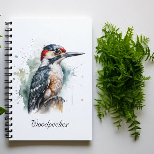 Caderno Espiral Pica-pau Woodland Aquarela, personalizado