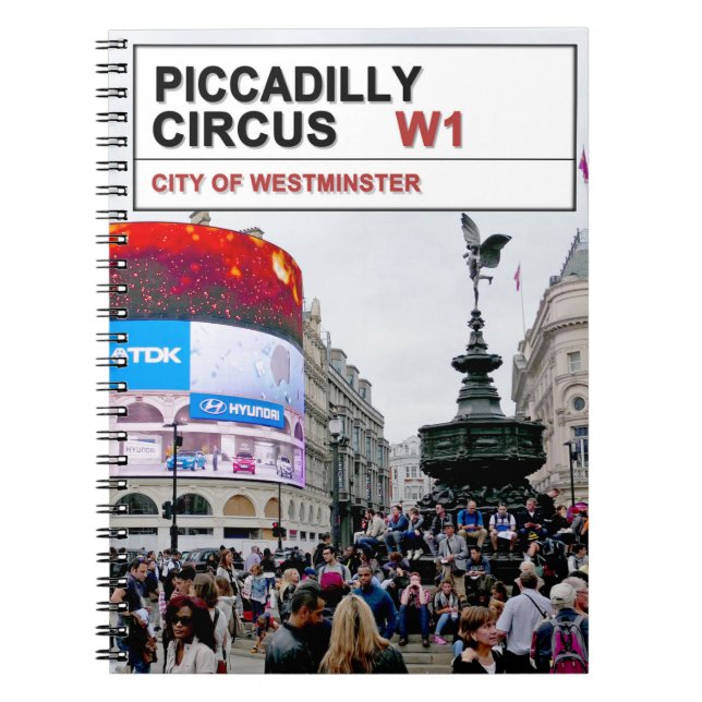 Caderno Espiral Piccadilly Circus London (Frente)