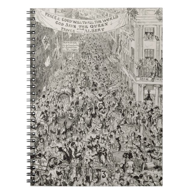 Caderno Espiral Piccadilly durante a grande exposição, 1851 (Frente)