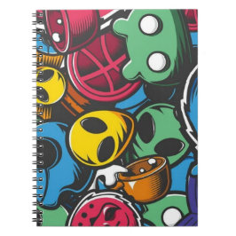 Caderno Espiral Pichações de Coringa
