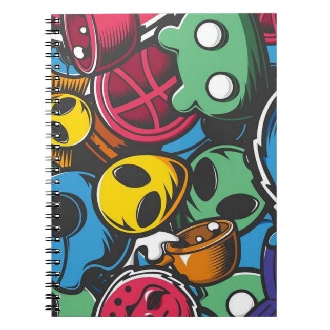 Caderno Espiral Pichações de Coringa (Frente)