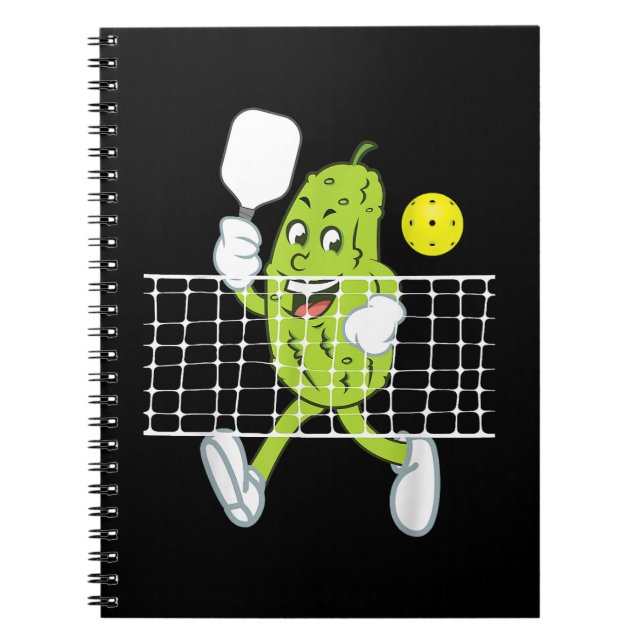 Caderno Espiral Pickleball - Pickleball Engraçado (Frente)