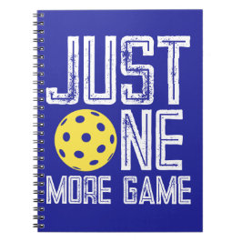 Caderno Espiral Pickleball Player "Just One More Game"