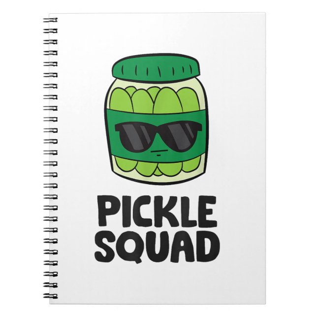 Caderno Espiral Picle Lover Team Picles Engraçado Pickle Squad (Frente)