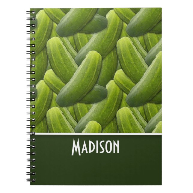 Caderno Espiral Picles; Pickle Patterno (Frente)