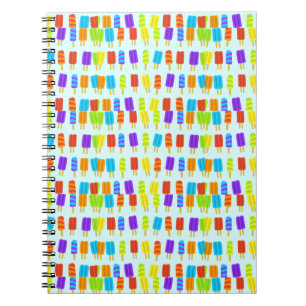 Caderno Espiral Picolés agudos e adoráveis de Verão icecream ka