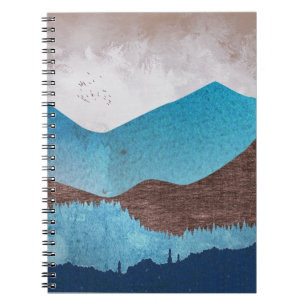 Caderno Espiral Picos da Montanha Azul