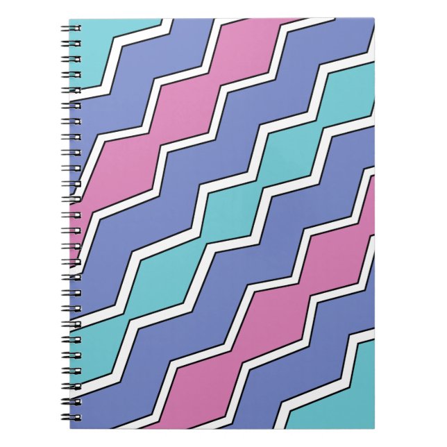 Caderno Espiral Picos vibrantes ZigZag (Frente)