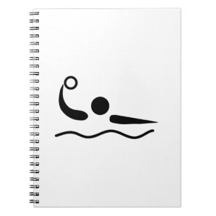Caderno Espiral Pictograma de Waterpolo do pólo aquático