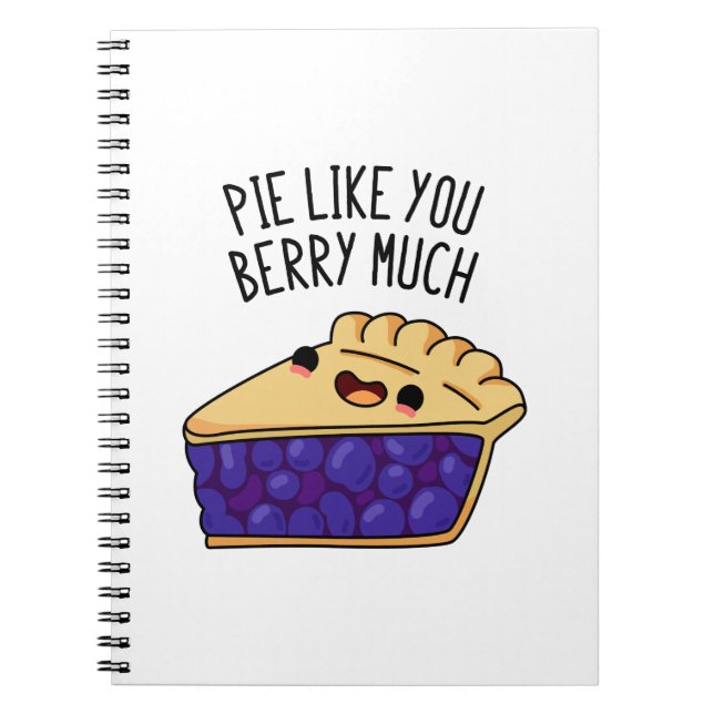 Caderno Espiral Pie Como Você Berry Muito Engraçado Pie Pun (Frente)