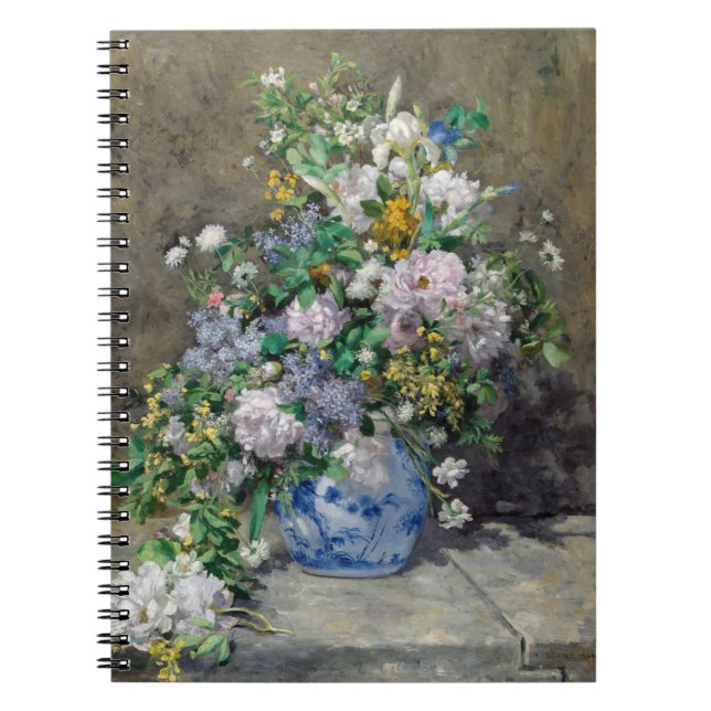 Caderno Espiral Pierre-Auguste Renoir - Buquê Primavera (Frente)