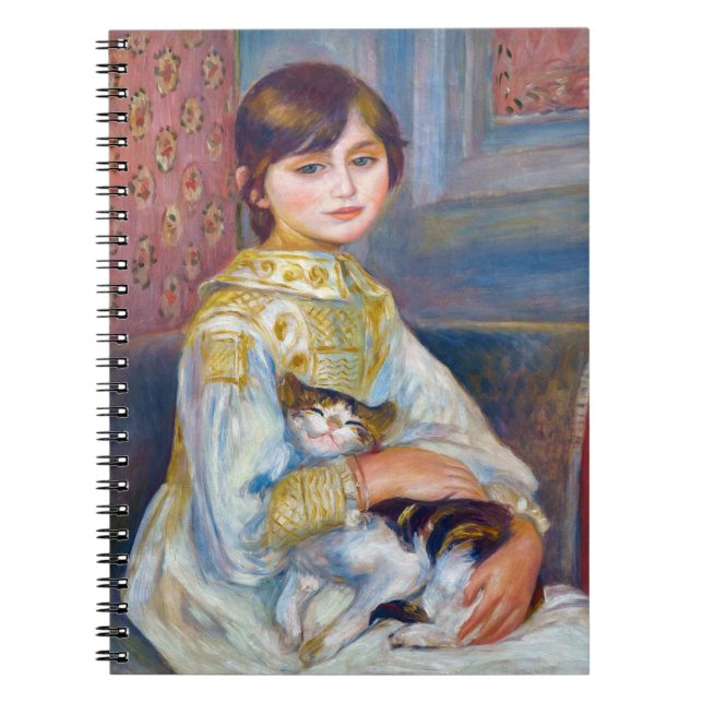 Caderno Espiral Pierre-Auguste Renoir - Criança com Gato (Frente)