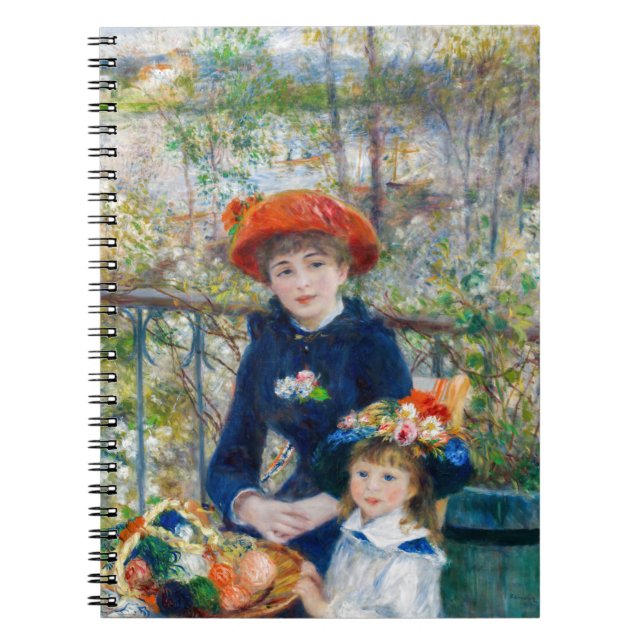 Caderno Espiral Pierre-Auguste Renoir - Duas irmãs no Terrace (Frente)