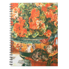Caderno Espiral Pierre-Auguste Renoir Geraniums E Cats