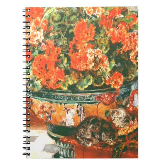 Caderno Espiral Pierre-Auguste Renoir Geraniums E Cats (Frente)