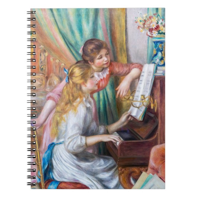 Caderno Espiral Pierre Auguste Renoir - Jovens Meninas no Piano (Frente)
