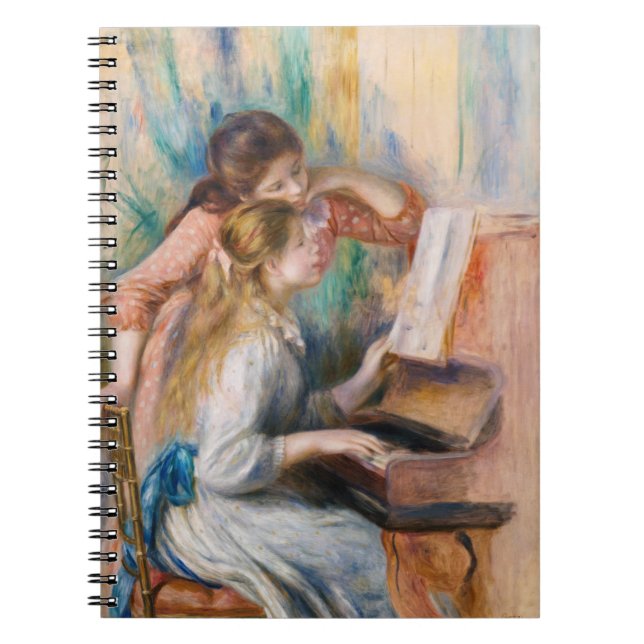 Caderno Espiral Pierre Auguste Renoir - Meninas Jovens ao Piano (Frente)