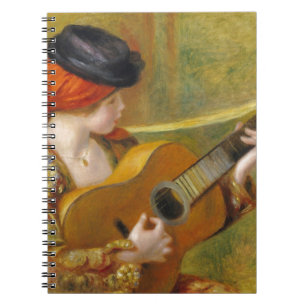 Caderno Espiral Pierre uma mulher espanhola nova de Renoir com
