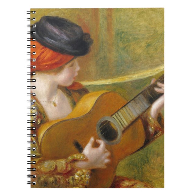 Caderno Espiral Pierre uma mulher espanhola nova de Renoir | com (Frente)