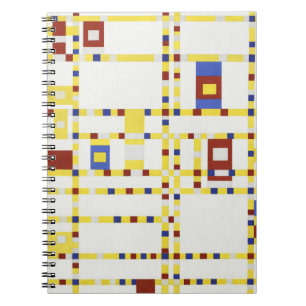 Caderno Espiral Piet Mondrian Broadway Boogie Woogie Arte Abstrata
