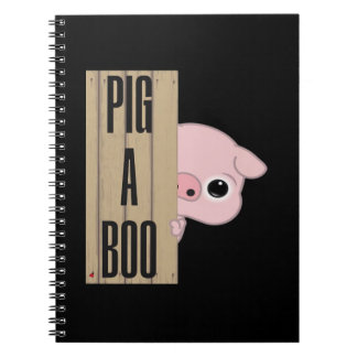 Caderno Espiral Pig A Cerca De Boo