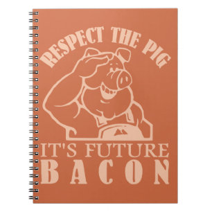 Caderno Espiral PIG TO BACON (PIG TO BACON) - notebook personaliza