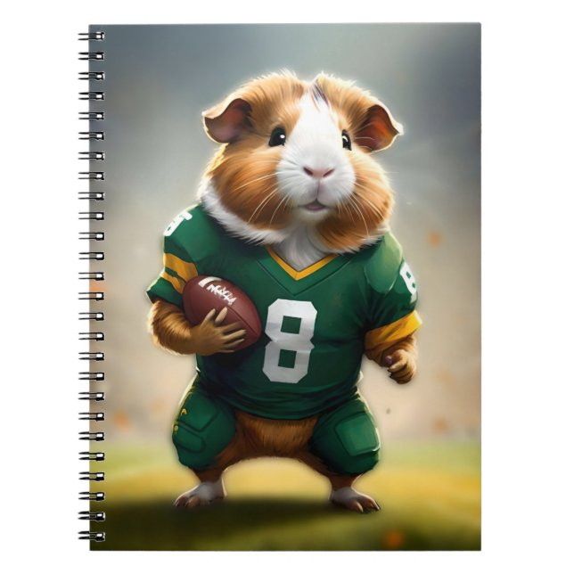 Caderno Espiral Pigskin Prodigy: The Guiné Pig Quarterback, (Frente)