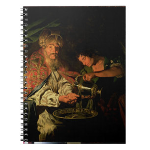 Caderno Espiral Pilate que lava suas mãos (óleo em canvas)