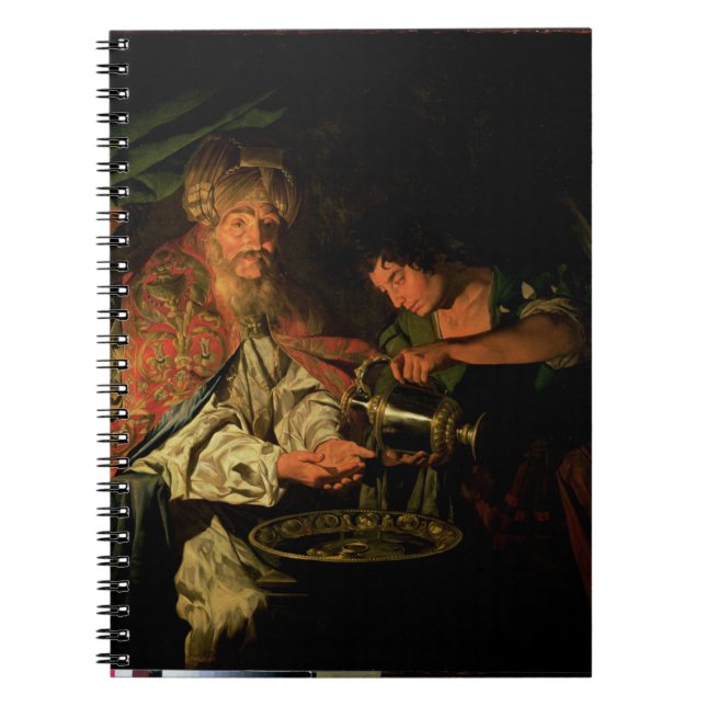 Caderno Espiral Pilate que lava suas mãos (óleo em canvas) (Frente)