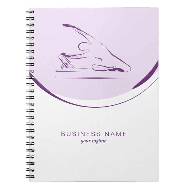 Caderno Espiral Pilates sereia posam no reformador | Cor (Frente)