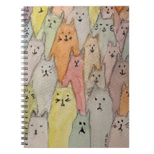 Caderno Espiral Pilha de Gatos