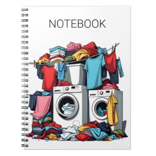 Caderno Espiral Pilha De Lavagem Na Máquina De Lavagem