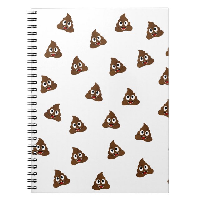 Caderno Espiral Pilha de Poo emoji sorrindo popas (Frente)