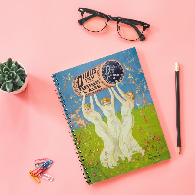 Caderno Espiral Pílulas rosa para Pessoas pálidas | Leonetto Cappi (Criador carregado)